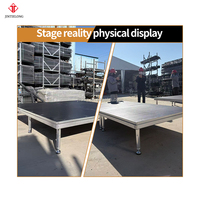 Scène modulaire portable en aluminium 6061-T6 avec pieds insérables, idéale pour concerts, mariages et événements