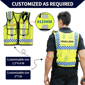 Kutang keselamatan kerja profesional kualitas tinggi kustom ukuran ekstra besar dekorasi saku luar ruangan kanvas katun kombinasi