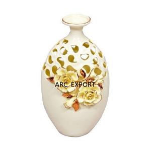 Jarrones de flores de latón blanco de diseño de lujo, macetas y jarrones de decoración de flores grandes antiguos hechos a mano más vendidos en el precio más barato - Product Image 5