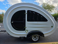 Caravanes Teardrop avec auvent, prix incroyablement bas, légères, petites, mini-caravanes tout-terrain de qualité standard.