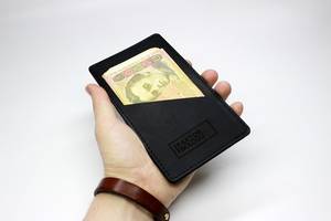 Titular de la factura de presentador de invitados de cuero genuino con logotipo personalizado titular de cheque de restaurante hecho a mano modelo suministros de restaurante de hotel - Product Image 4