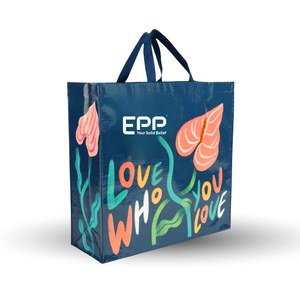 Sac à provisions tissé en PP imprimé sur mesure avec poignées design réutilisable parfait pour la publicité et les achats quotidiens du marché - Product Image 1