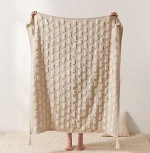 Manta de cama térmica ligera de Reina suave de lujo, manta de punto, Manta de algodón para sofá con flecos largos - Product Image 6