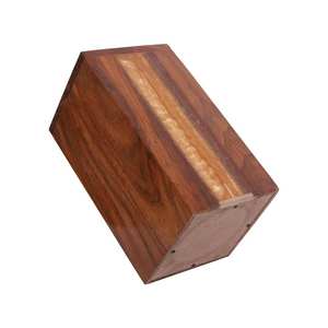 Caja de urna para cenizas para adultos hecha a mano, mezcla de epoxi amarillo y palisandro, urnas decorativas masculinas y femeninas para funerales, ataúdes personalizados para mascotas - Product Image 6