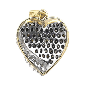 จี้เพชรรูปหัวใจสีน้ำตาลและสีขาวสุดหรู925จี้หัวใจประดับเพชรทำจากเงินสเตอร์ลิงทำจากน้ำแข็งฮิปฮอปของขวัญสำหรับผู้ชายผู้หญิง - Product Image 3