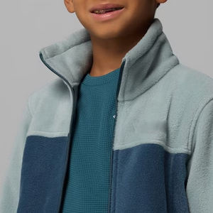 Sudadera de Alta Calidad para Niños con Cuello Alto, Cierre de Cremallera y Diseño de Bloques de Color, Precio Económico para Compradores al por Mayor con Logotipo - Product Image 2