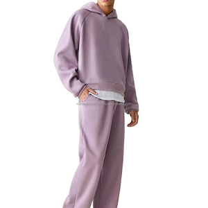 Chándal holgado personalizable de algodón 100% para hombre, peso pesado GSM con personalización completa y estilo de apliques de logotipo impreso - Product Image 3