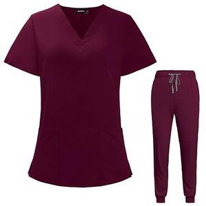 Gran oferta, conjunto médico de enfermera personalizado Unisex, Pantalones rectos amarillos de moda de talla grande, chaqueta transpirable para Hospital Doctor - Product Image 2