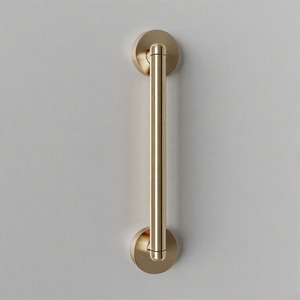 Barra de palanca de puerta GlossCraft Regal Edge, manija de puerta de latón Premium para puertas interiores y exteriores, herrajes de diseño de lujo - Product Image 3