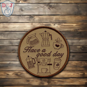 Coussin de thé populaire en feutre de conception brodée de caboteur en tissu sergé - Product Image 1