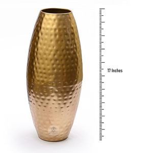 Florero de aluminio con curvas doradas pulidas y suaves, diseñado para hogares minimalistas modernos a bajo precio - Product Image 6