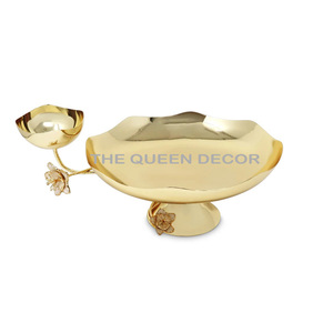 Wholesale Home Glossy Golden Color Dry Fruit Bowl Latest Quality <b>Table</b> Top Handmade Fruit Bowl Low Price - Product Image 1