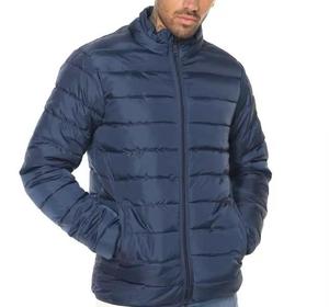 Woven High Street Puffer Jacket Men Low MOQ Alta calidad Outdoor Winter Plus Size Black Custom Brand Stand - Product Image 5