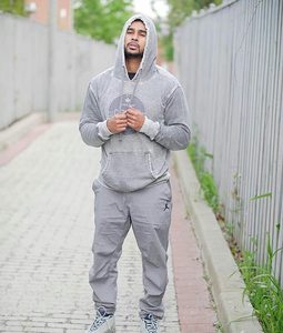 ชุดกีฬาสำหรับผู้ชายชุดเสื้อฮู้ดผ้าฟลีซคอตตอน100พิมพ์ลายโลโก้ได้ตามต้องการ - Product Image 6