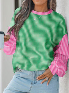 Sweat-shirt personnalisé pour femmes style perlé Sweat-shirt tricoté gaufré de couleur unie tricoté gaufré pour dames - Product Image 5