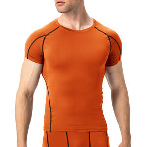 T-shirt de compression à manches courtes pour hommes, course en plein air, yoga, fitness, haut serré et actif pour hommes - Product Image 2