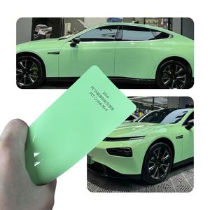 Stiker vinil berubah warna cat mobil, lapisan kristal PET berubah warna hijau Mint 1.52*18 <span class=keywords><strong>m</strong></span> - Product Image 1