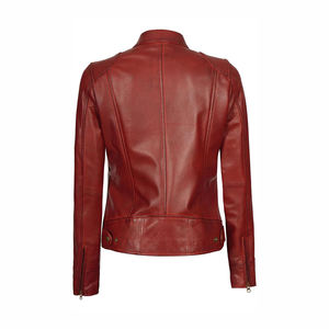 Chaqueta de Cuero para Mujer, Elegante, Hecha en Fábrica, 100% Cuero Puro, de Alta Calidad, Transpirable, de Lujo - Product Image 5