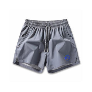 Short de gym à séchage rapide pour hommes avec poches pour téléphone Short d'entraînement respirant pour la course à pied en plein air avec imprimé unique - Product Image 1
