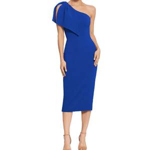 Abito da sera Tiffany Dress - Blu Elettrico XS in Crepe Confortevole, Vestito da ballo a vita naturale, Lunghezza al pavimento - Product Image 1