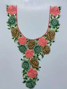 Col de cou brodé étincelant avec séquence brillante Style cousu pour robes indiennes Blouses Sarees Kurtis en filet - Product Image 2