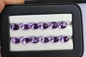 พลอยอเมทิสต์ทรงรีขนาด6x4มม. ถึง14x10มม. หินอเมทิสต์ทรงหลวมของขวัญจากหินเจียระไนสำหรับเธอ - Product Image 4