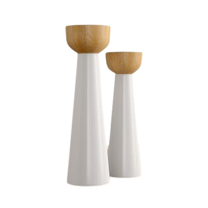 Vente chaude Bougeoir En Bois Pilier Mat Noir Couleur Style Classique Grand Bougeoirs En Bois Pilier pour La Décoration Intérieure - Product Image 2