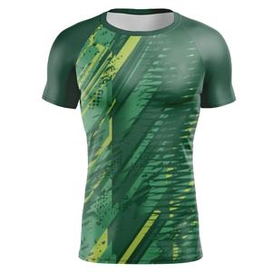 2025 Logo personnalisé Compression Rash Guard chemise pour adultes haute qualité Polyester tissu manches longues et courtes sur mesure MMA haut - Product Image 1