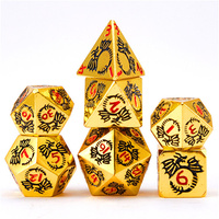 Dragon RPG personnalisé et jeu de dés en métal polyédrique Dragon volant de donjon