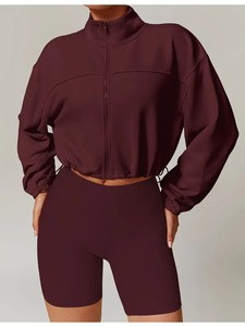 Fisoew, sudadera informal de cuello alto de gran tamaño para mujer, Jersey de manga larga con capucha para ropa superior de talla grande - Product Image 6