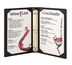 Cubierta de Menú de Cuero PU, Carpeta de Bebidas de Doble Pliegue, Estilo Libro, Porta Lista de Vinos y Cócteles para Hotel, Restaurante, Bar - Product Image 1