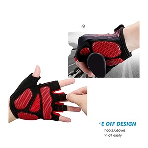 Gants de cyclisme d'hiver imprimés à demi-doigts Gants coupe-vent Gants de cyclisme sur route VTT Gants avec logo personnalisé - Product Image 5