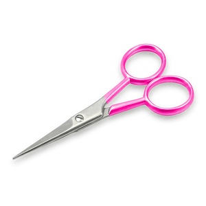 Tijeras pequeñas de acero inoxidable con punta recta y curvada para cejas y pestañas Tijeras para recortar barba y bigote - Product Image 5