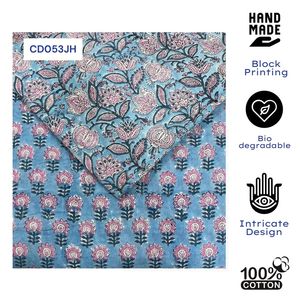 Premium Jaipuri Artisanal Hand Block Printed <b>Curtain</b> Soft Breathable Eco-Friendly Customizable with Non-Toxic Dyes for Home Cafe - Product Image 2