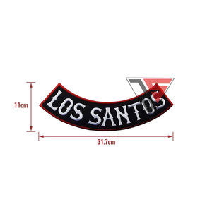Custom Embroidery IRON SAMURAIS LOS SANTOS MC <b>Patches</b> 5 PCS Set With Skull Biker Motorcycle Vest <b>Back</b> <b>Patches</b> Garment for Jacket - Product Image 3