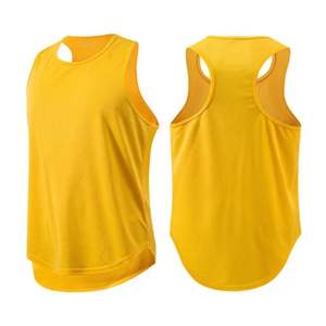 Quick Dry Polyester Cotton Knit Tank <b>Top</b> for Men with Custom Logo Summer <b>Loose</b> Design Sleeveless T-shirts Sports <b>Vest</b> - Product Image 5
