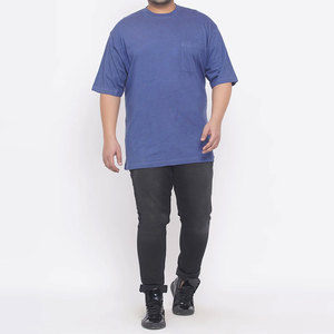 Camiseta de talla grande con logotipo personalizado para hombre, nuevo estilo de ropa de calle, tela de lona transpirable, diseño en blanco de Color sólido hecho en fábrica - Product Image 5