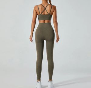 Conjunto Deportivo de 3 Piezas para Mujer, Cintura Alta, Sin Costuras, Resistente al Agua, Spandex/Nailon, para Gimnasio, Yoga, Manga Larga, Pantalones Cortos - Product Image 5