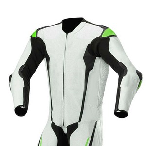 Combinaison en cuir pour moto OEM, veste et pantalon en cuir PU pour homme, fermeture éclair, veste en cuir véritable, pantalon en cuir véritable, vestes de moto en cuir véritable - Product Image 5