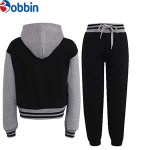 Conjunto Deportivo de Moda con Logotipo Personalizado, Sudadera Clásica de Béisbol Unisex para Niños y Pantalones Deportivos, Traje de Patchwork - Product Image 3