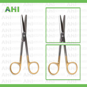 Tijeras AHI Mayo Harrington Supercut de Carburo de Tungsteno, 230 mm de Largo, Rectas, Instrumentos Quirúrgicos, Mango Ergonómico Dorado - Product Image 4