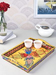 Bandeja de Servicio de Diseño con Recubrimiento de Esmalte de Madera MDF, Bandeja de Mesa de Alta Calidad para Hoteles y Restaurantes - Product Image 4