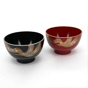 Cuencos de resina negros y rojos con patrón dorado 4 Cuencos de madera y resina en línea al mejor precio Tamaño personalizado Hecho EN LA India - Product Image 1