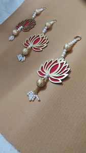 Belles tentures de lotus tendance pour la décoration intérieure, décor de puja, pendaison de crémaillère, toile de fond, mandir, lotus rose - Product Image 4