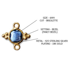 Venta caliente 4mm Tiny Black Rutiled Birthstone Pendant 925 Sterling Silver con Gold Vermeil Rodio Plating Fine Pendants Charms - Product Image 3