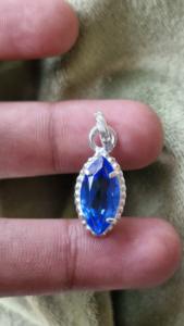 จี้แทนซาไนต์925เงินสเตอร์ลิงชุบเครื่องประดับแฮนด์เมดของขวัญสำหรับผู้หญิง - Product Image 5