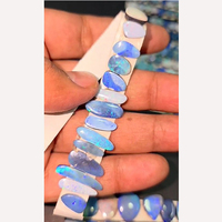 405 Pièces de Doublets d'Opale Naturelle d'Australie, Cabochons Fantaisie Ovales de 8mm à 15mm, Lot de 1100 Carats, Iroc Sales, Effet de Couleur