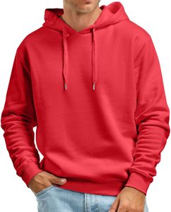 Sudadera con capucha informal para hombre con bolsillo canguro transpirable y cómodo básico logotipo personalizado mezcla de algodón Sudadera con capucha de gran tamaño - Product Image 2