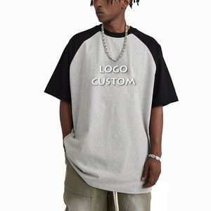 เสื้อยืดผู้ชายสไตล์วินเทจลำลองผ้าฝ้ายเนื้อนุ่ม 285 กรัม ลวดลายเรียบสีตัดกัน 100% ผ้าฝ้าย - Product Image 1