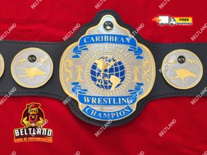 Ceinture de championnat de lutte poids lourd des Caraïbes WWC, fabriquée en alliage de zinc, confortable, taille haute, respirante, 2 mm, 4 mm, taille adulte - Product Image 3
